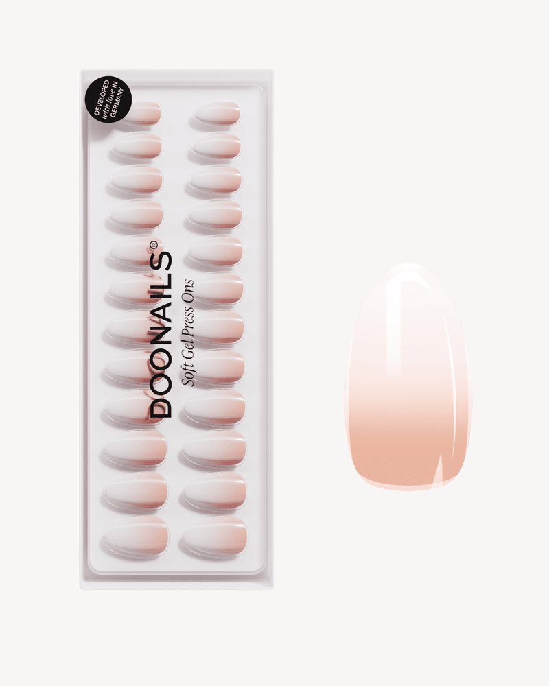 Babyboomer Courte Amande Press On en Gel Souple