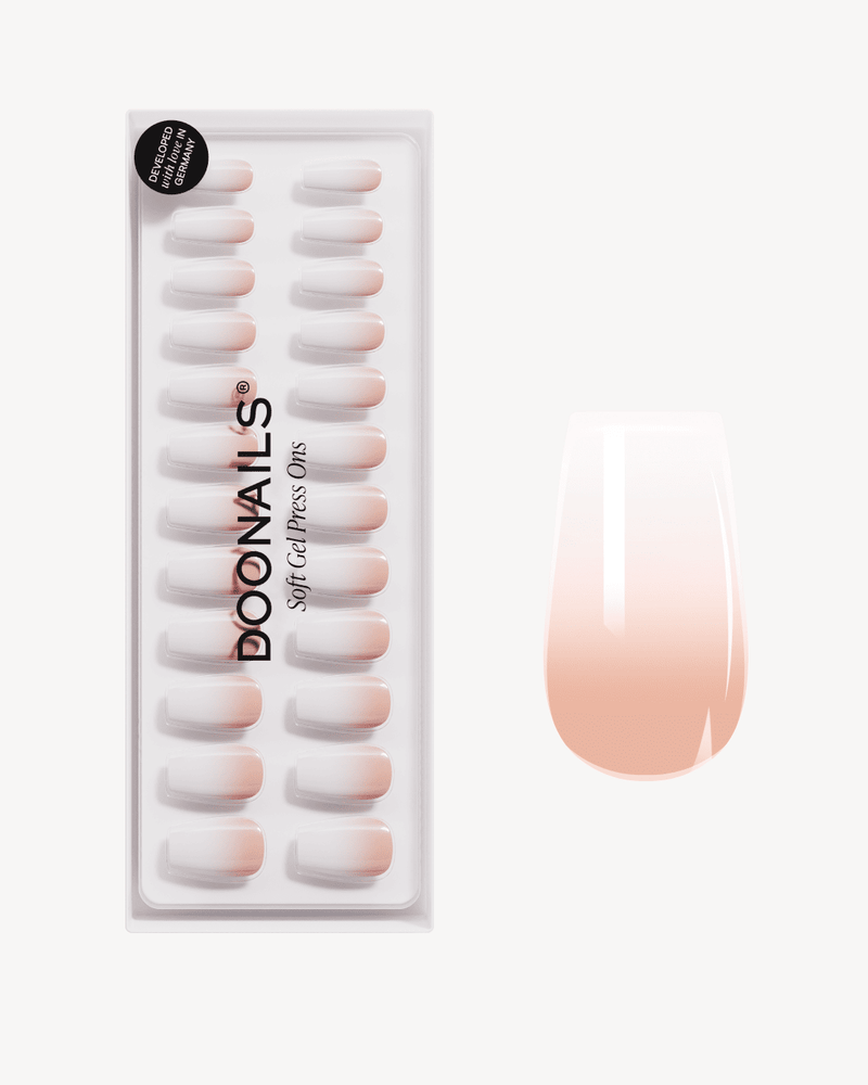 Babyboomer Courte Ballerine Press Ons en Gel Souple