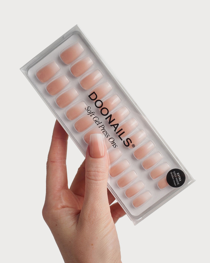 Babyboomer Courte Ballerine Press Ons en Gel Souple