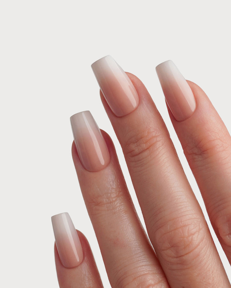 Babyboomer Courte Ballerine Press Ons en Gel Souple