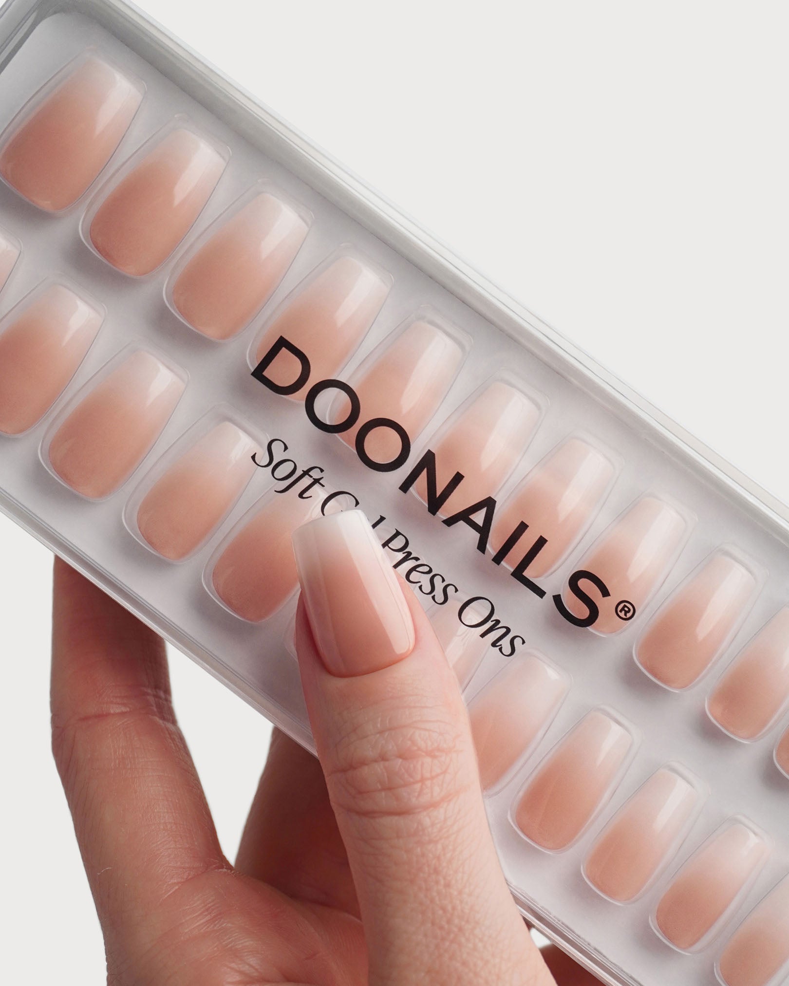 Babyboomer Courte Ballerine Press Ons en Gel Souple