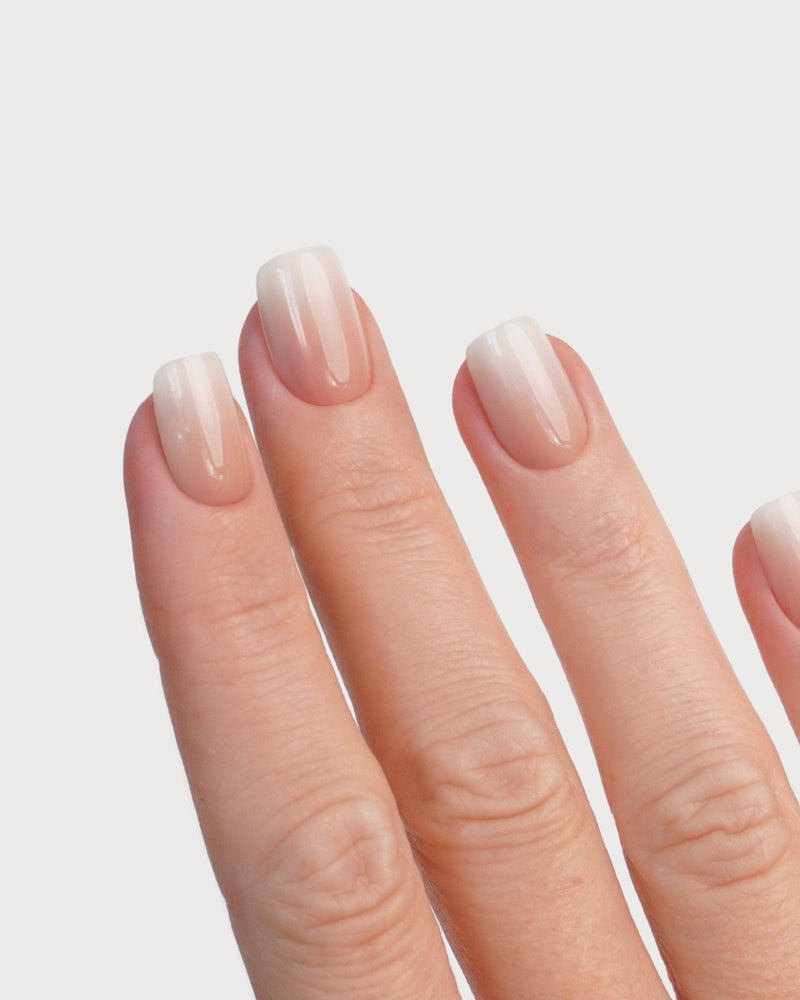Babyboomer Courte Carré Press On en Gel Souple