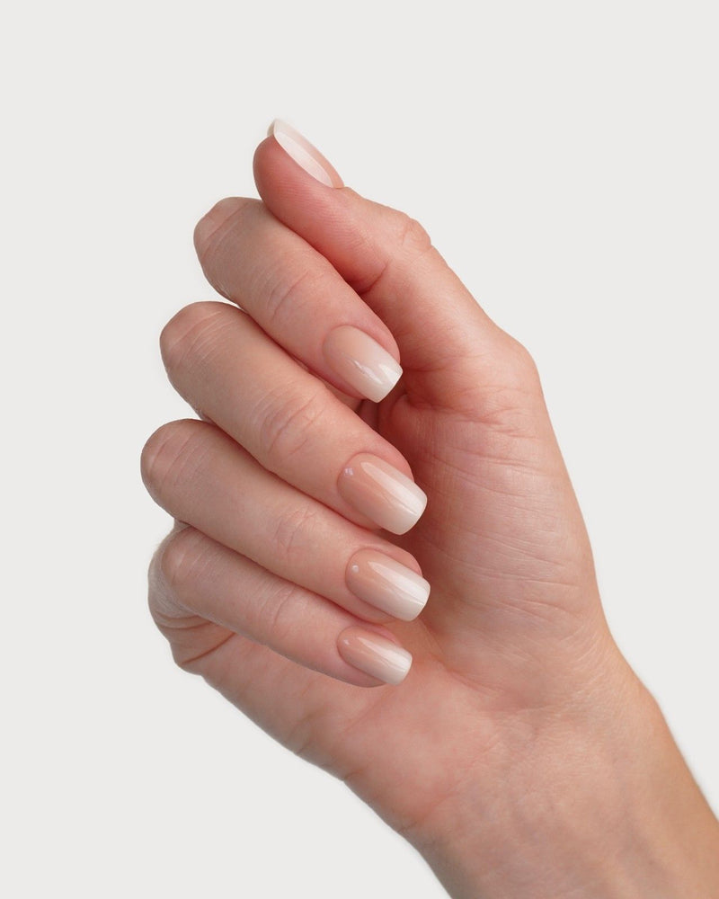 Babyboomer Courte Carré Press On en Gel Souple