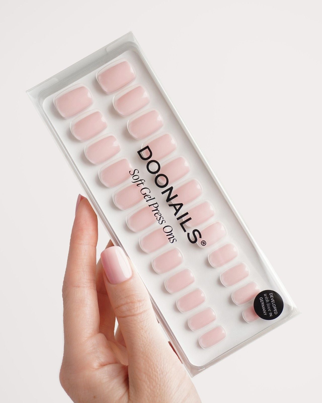 Press Ons en gel souple Ballerina Courte Carré - Doonails France
