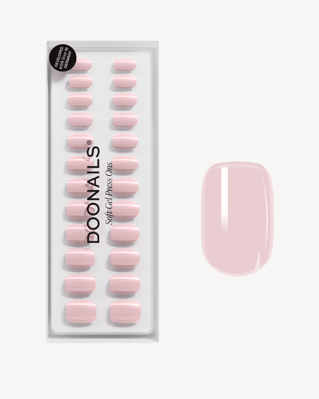 Press Ons en gel souple Ballerina Courte Carré - Doonails France