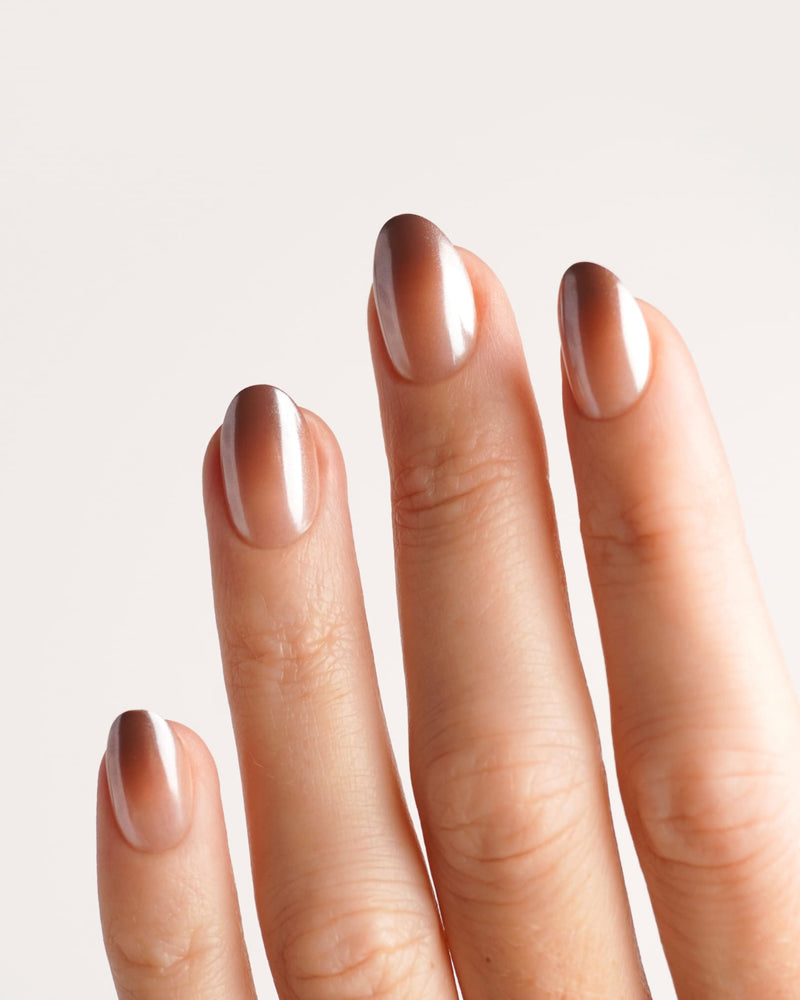 Press Ons en gel souple Brownie Courte Arrondie - Doonails France