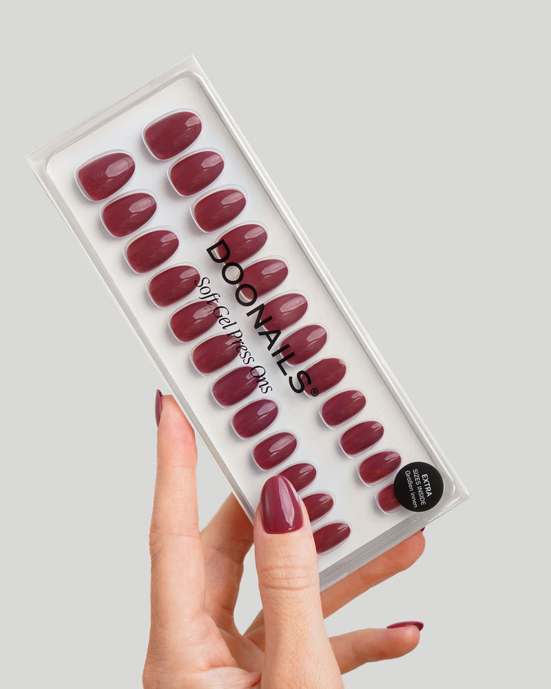 Bubblegum Courte Arrondie Press On en Gel Souple