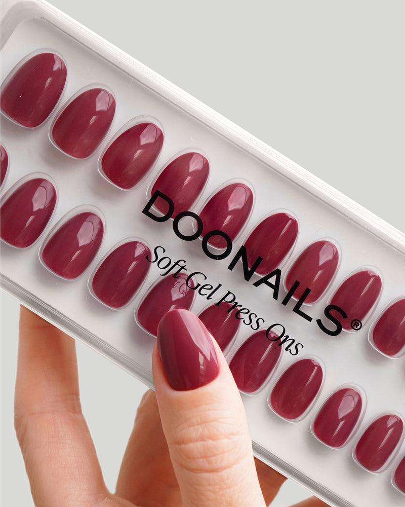 Bubblegum Courte Arrondie Press On en Gel Souple