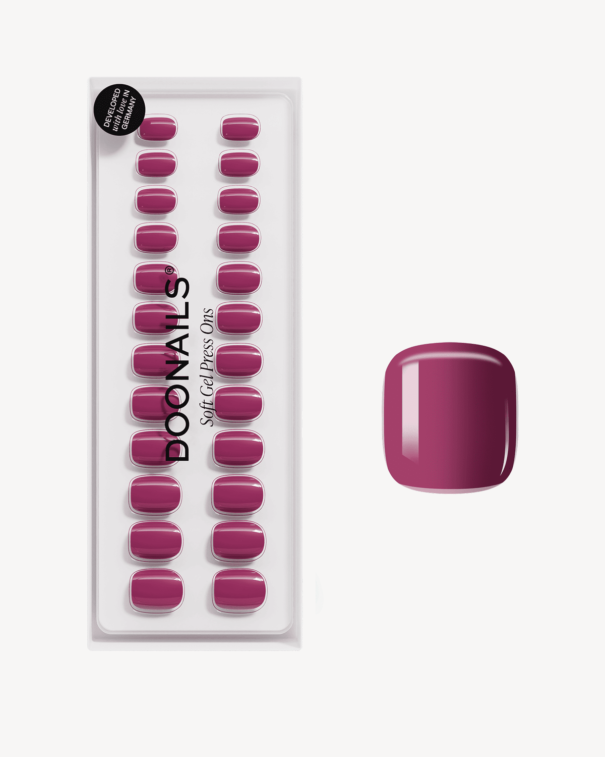Bubblegum Ultra Courte Carré Press On en Gel Souple