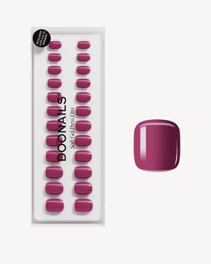 Bubblegum Ultra Courte Carré Press On en Gel Souple