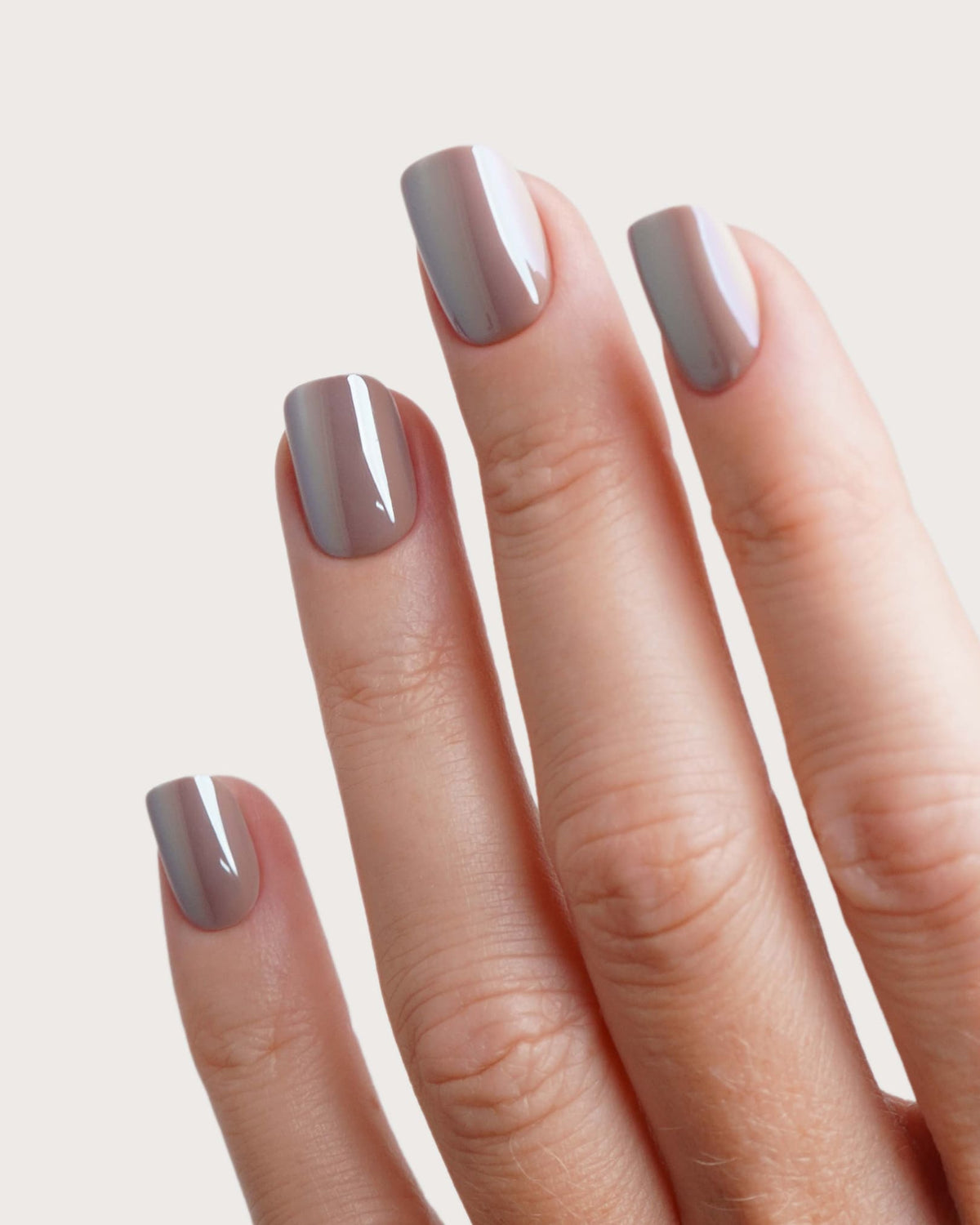 Cashmere Glow Extra Courte Carré Press On en Gel Souple