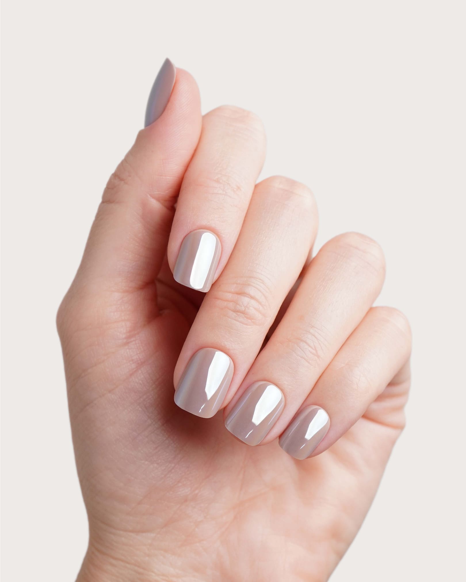 Cashmere Glow Extra Courte Carré Press On en Gel Souple