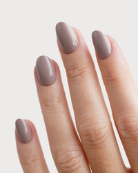 Cashmere Courte Arrondie Press On en Gel Souple