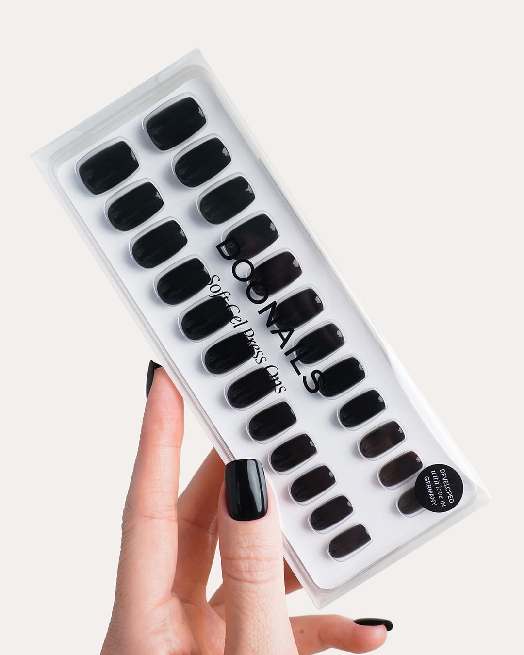 Dark Dream Courte Carré Press On en Gel Souple
