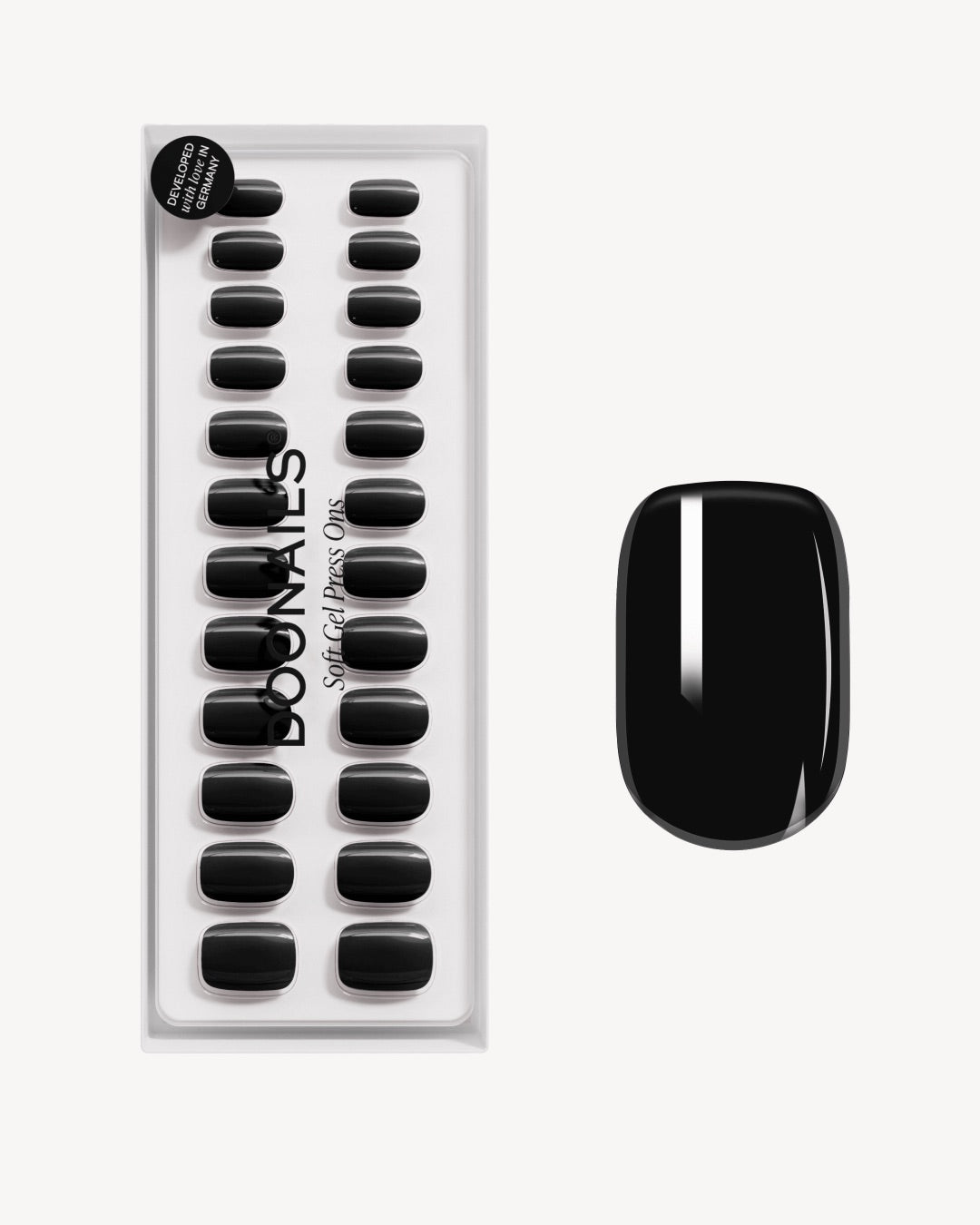 Dark Dream Courte Carré Press On en Gel Souple