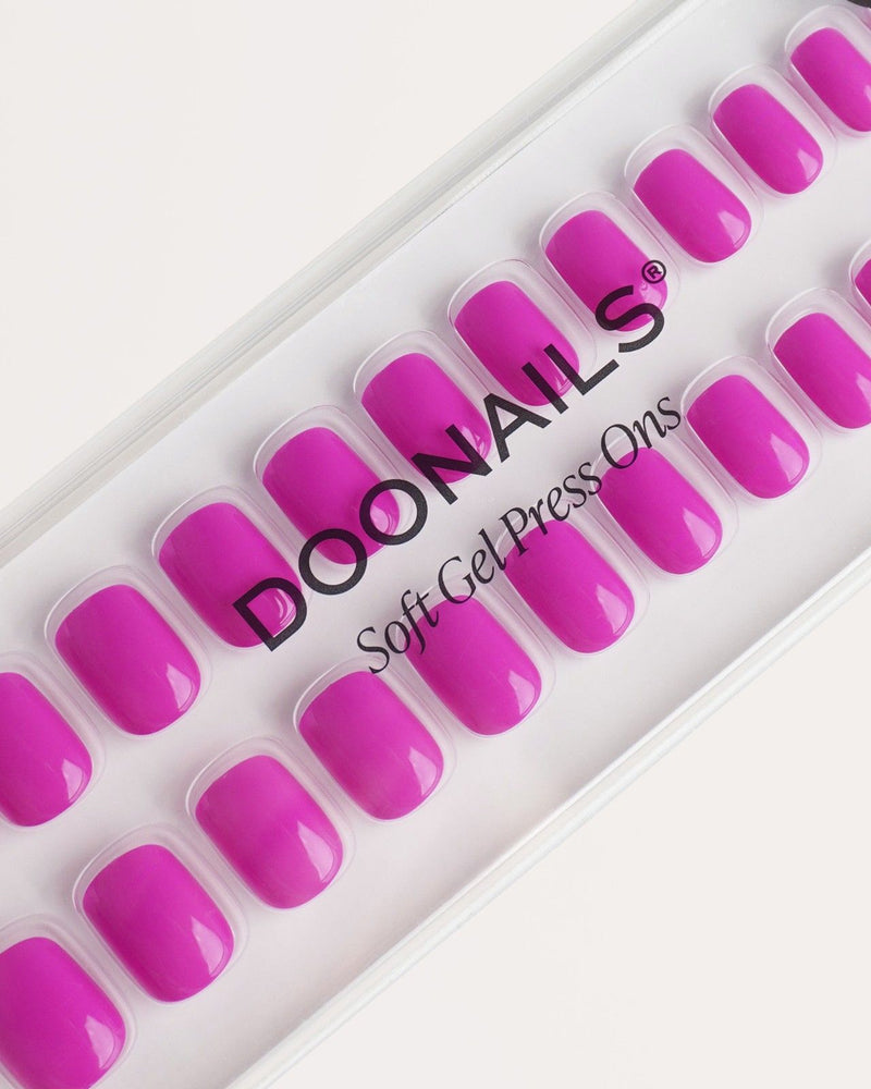 Press Ons en gel souple Dragon Fruit Extra Courte Carré - Doonails France