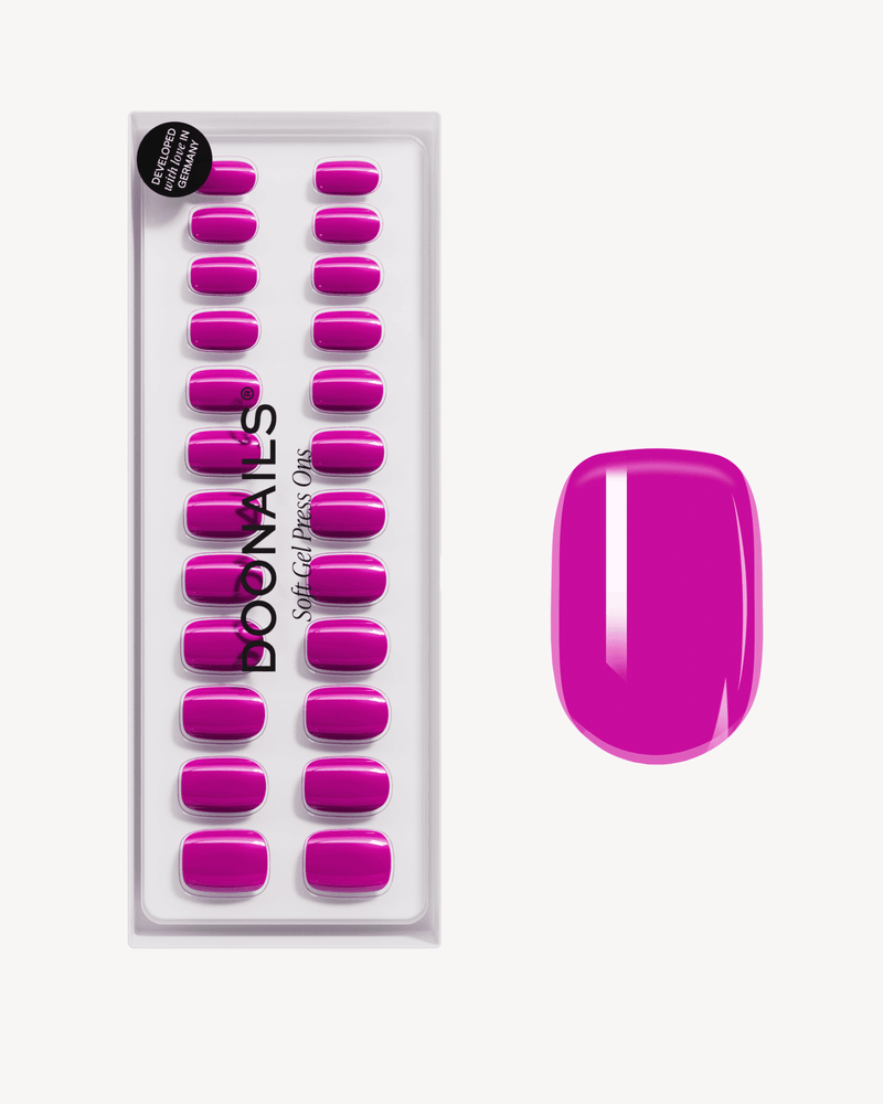 Press Ons en gel souple Dragon Fruit Extra Courte Carré - Doonails France