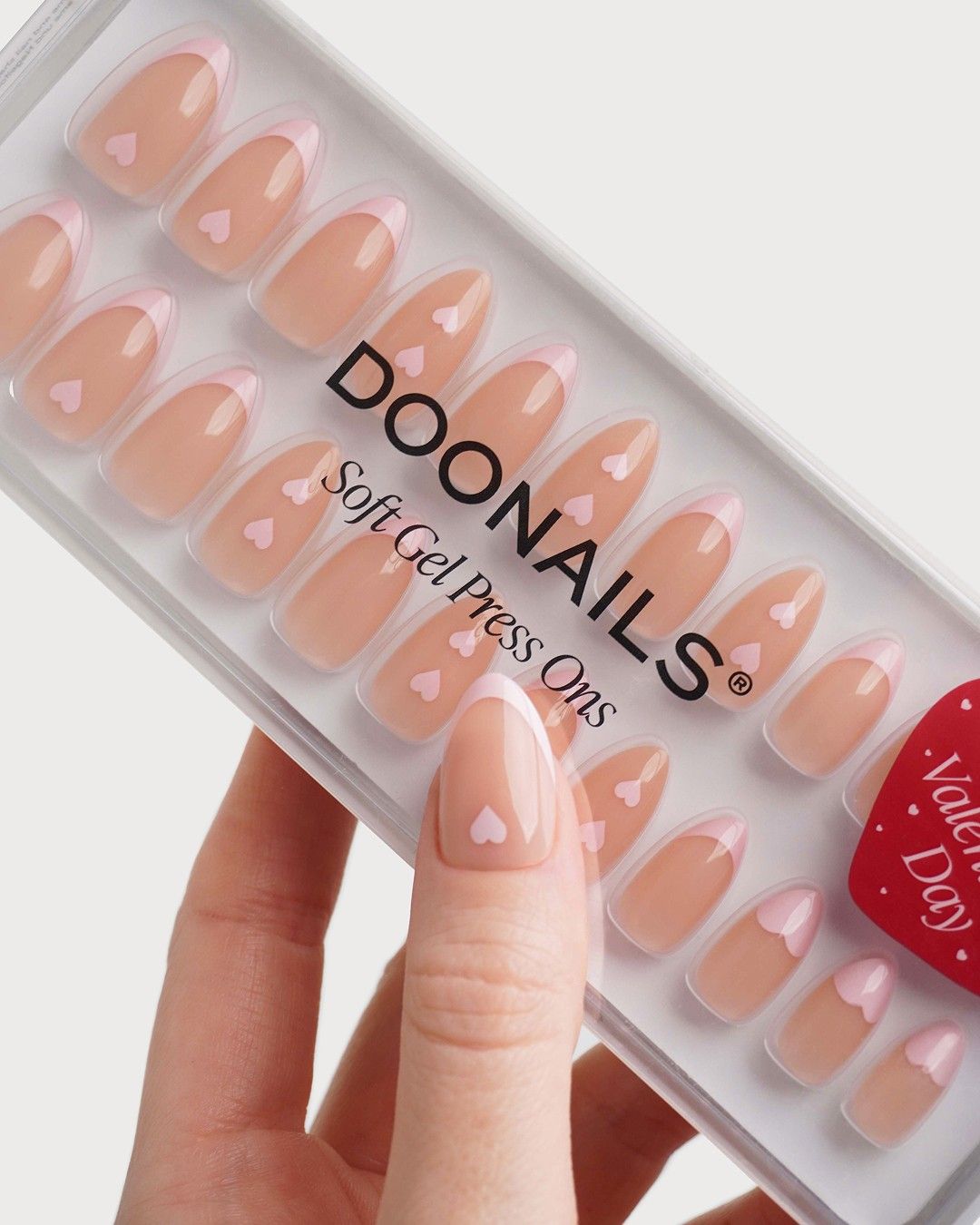 Flirty French Courte Amande Press On en Gel Souple