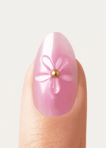 Glazed Pink Lotus Courte Amande Press On en Gel Souple