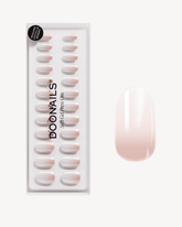 Glazed Babyboomer Moyenne Arrondie Press On en Gel SoupleDoonails