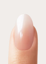 Glazed Babyboomer Moyenne Arrondie Press On en Gel Souple