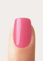 Hot Pink Courte Carré Press On en Gel Souple