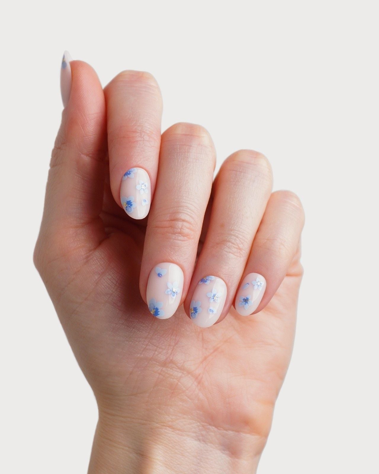 Édition Limitée Blossom Babe Courte Arrondie Press On en Gel Souple