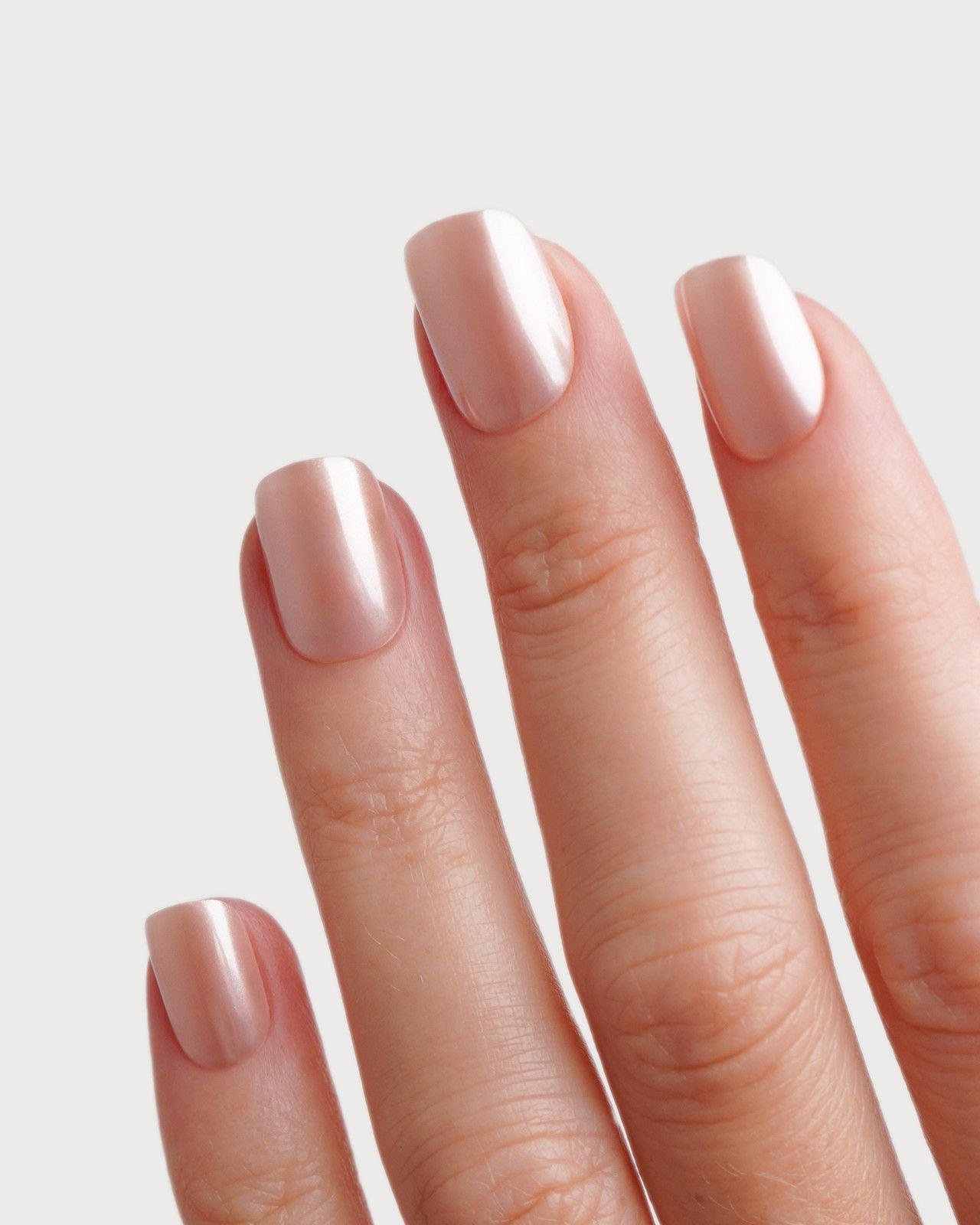 Édition Limitée Glazed Coral Courte Carré Press On en Gel Souple