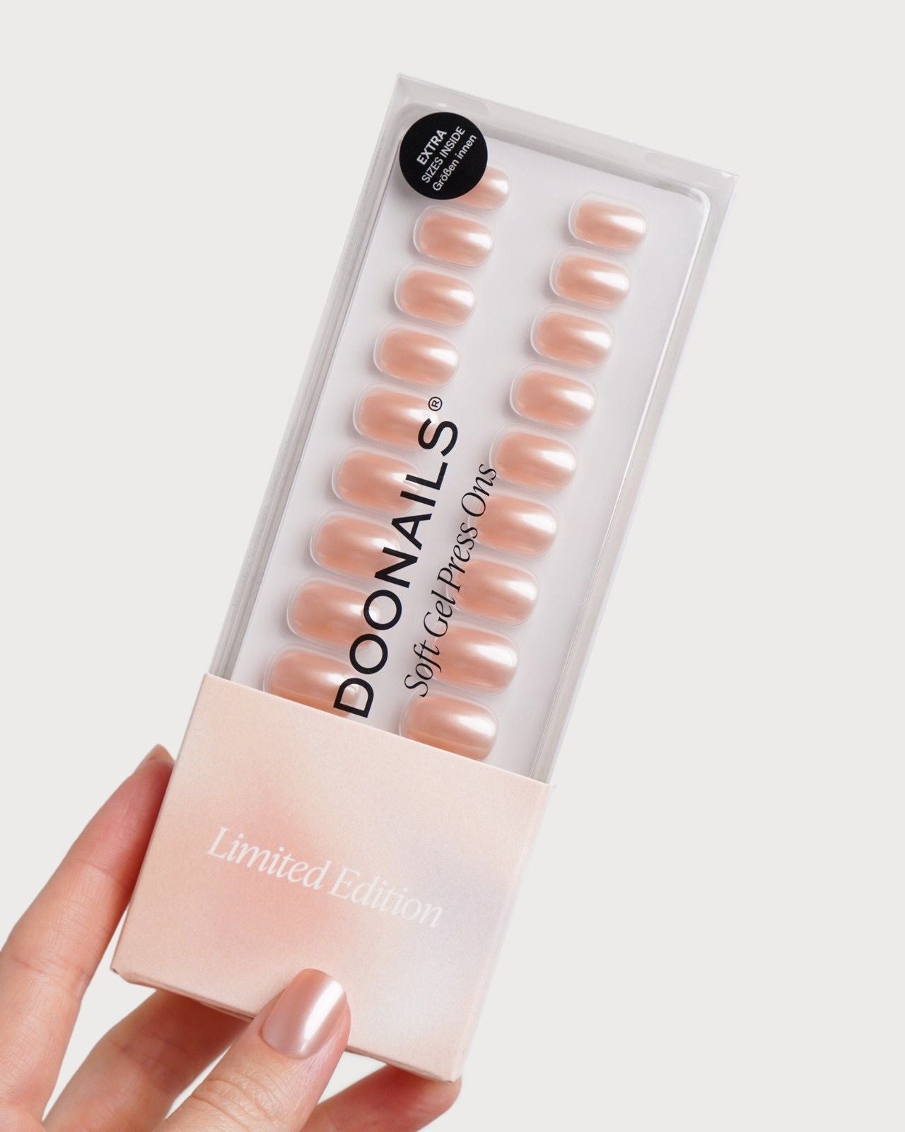 Édition Limitée Glazed Coral Courte Carré Press On en Gel Souple
