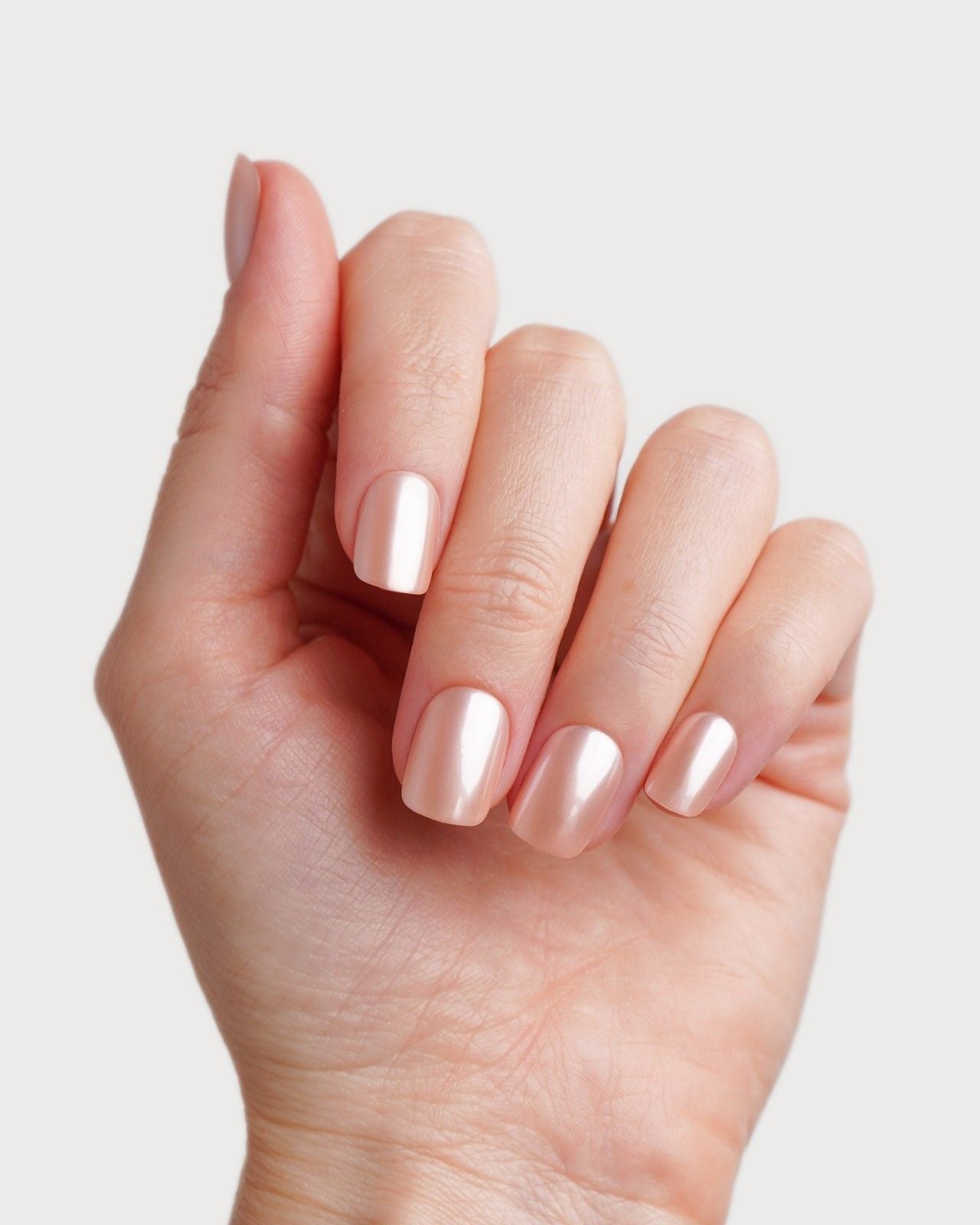Édition Limitée Glazed Coral Courte Carré Press On en Gel Souple
