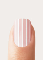 Édition Limitée Strawberry Stripes Extra Courte Carré Press On en Gel Souple