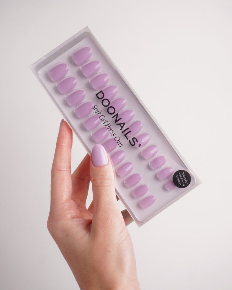 Press Ons en gel souple Lavender Mist Courte Arrondie - Doonails France