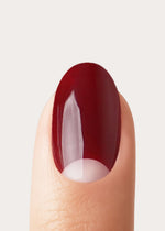 Mademoiselle Bordeaux Courte Arrondie Press On en Gel Souple