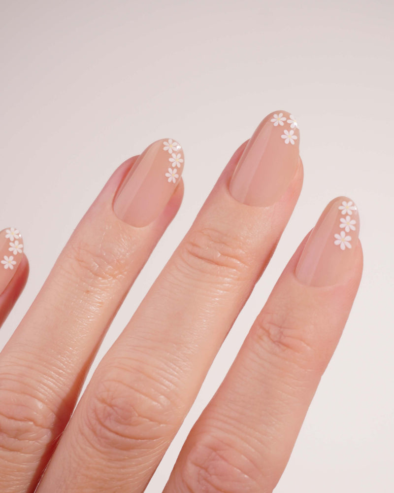 Press Ons en gel souple Flower Power Moyenne Arrondie - Doonails France