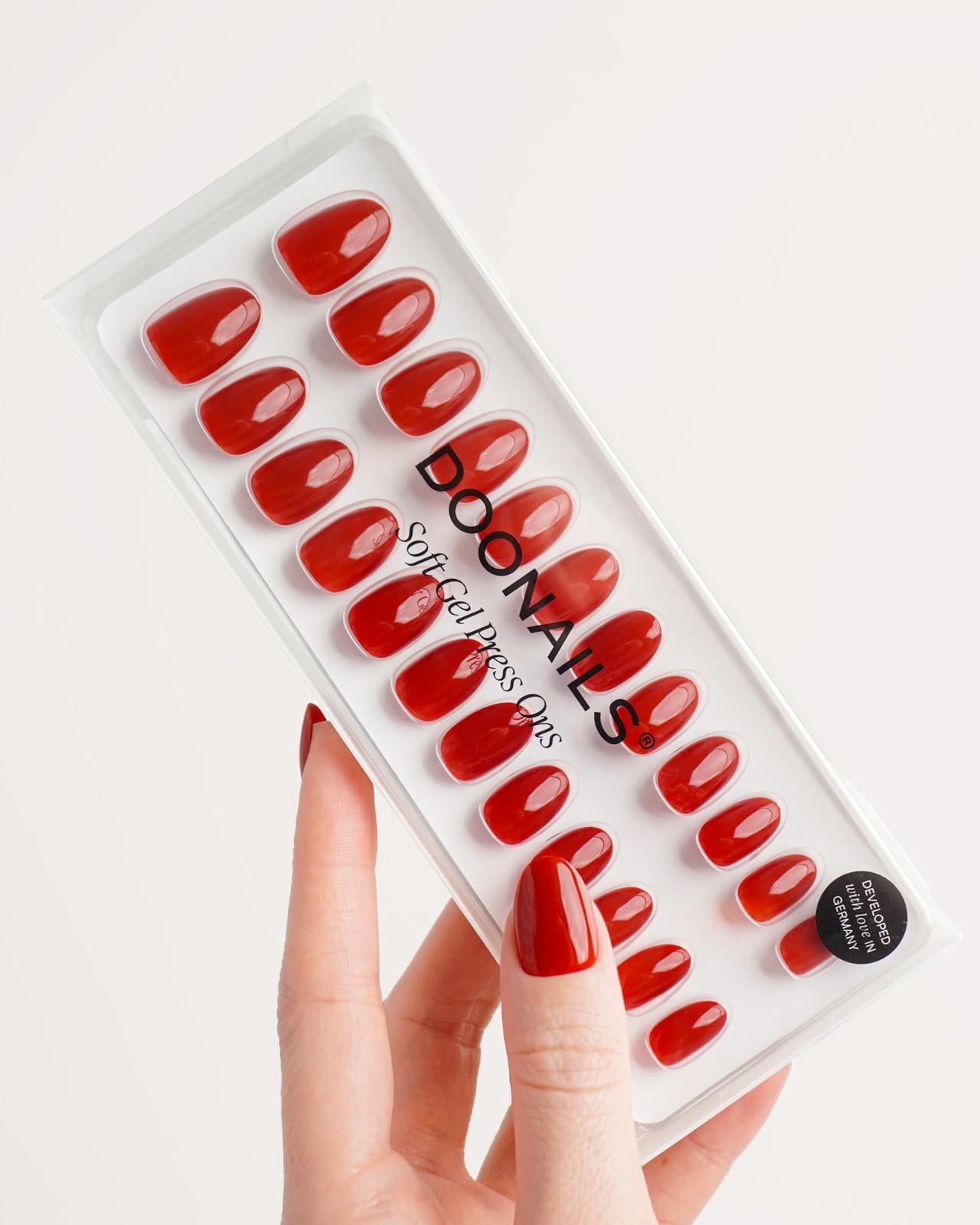 Press Ons en gel souple Mon Cheri Courte Arrondie - Doonails France