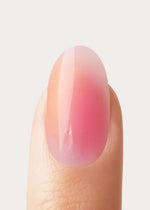 Orange Pink Aura Moyenne Arrondie Press On en Gel Souple