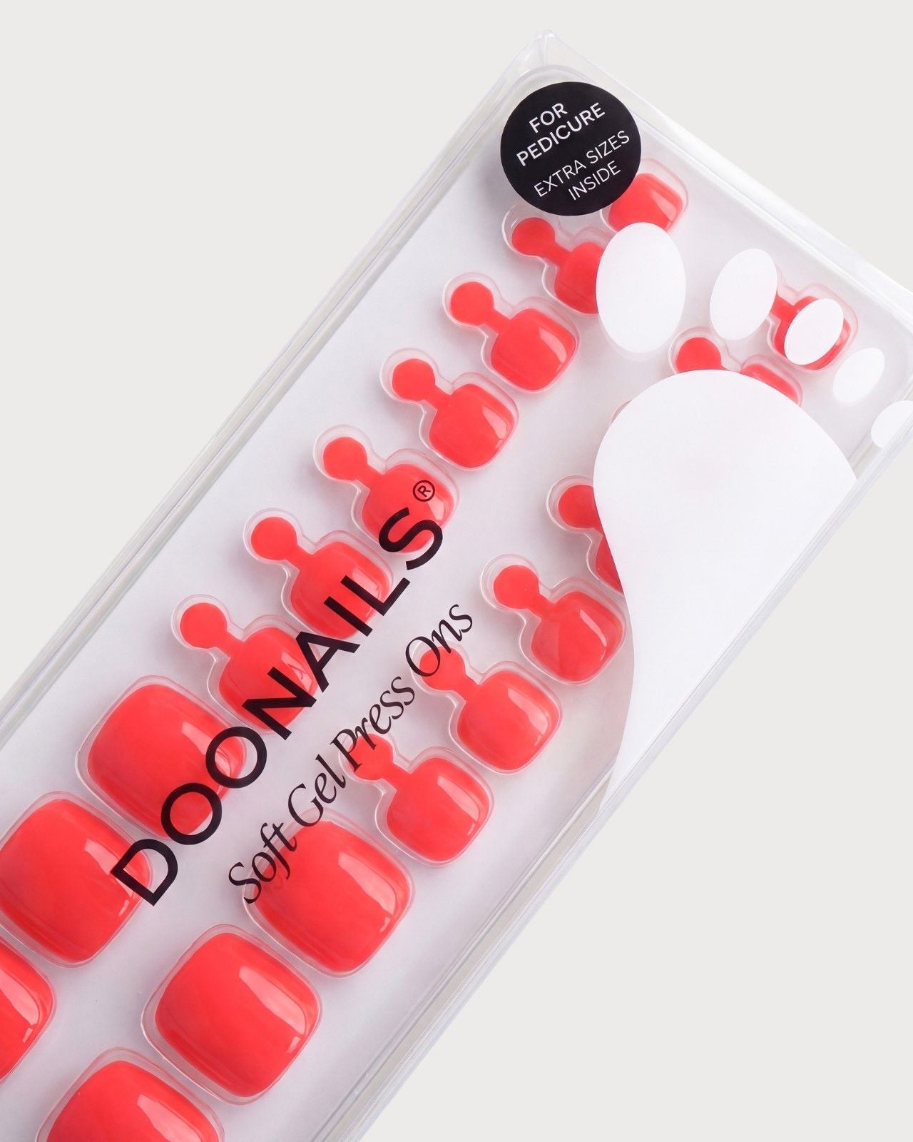 Sunset Coral Pédicure Press On en Gel Souple