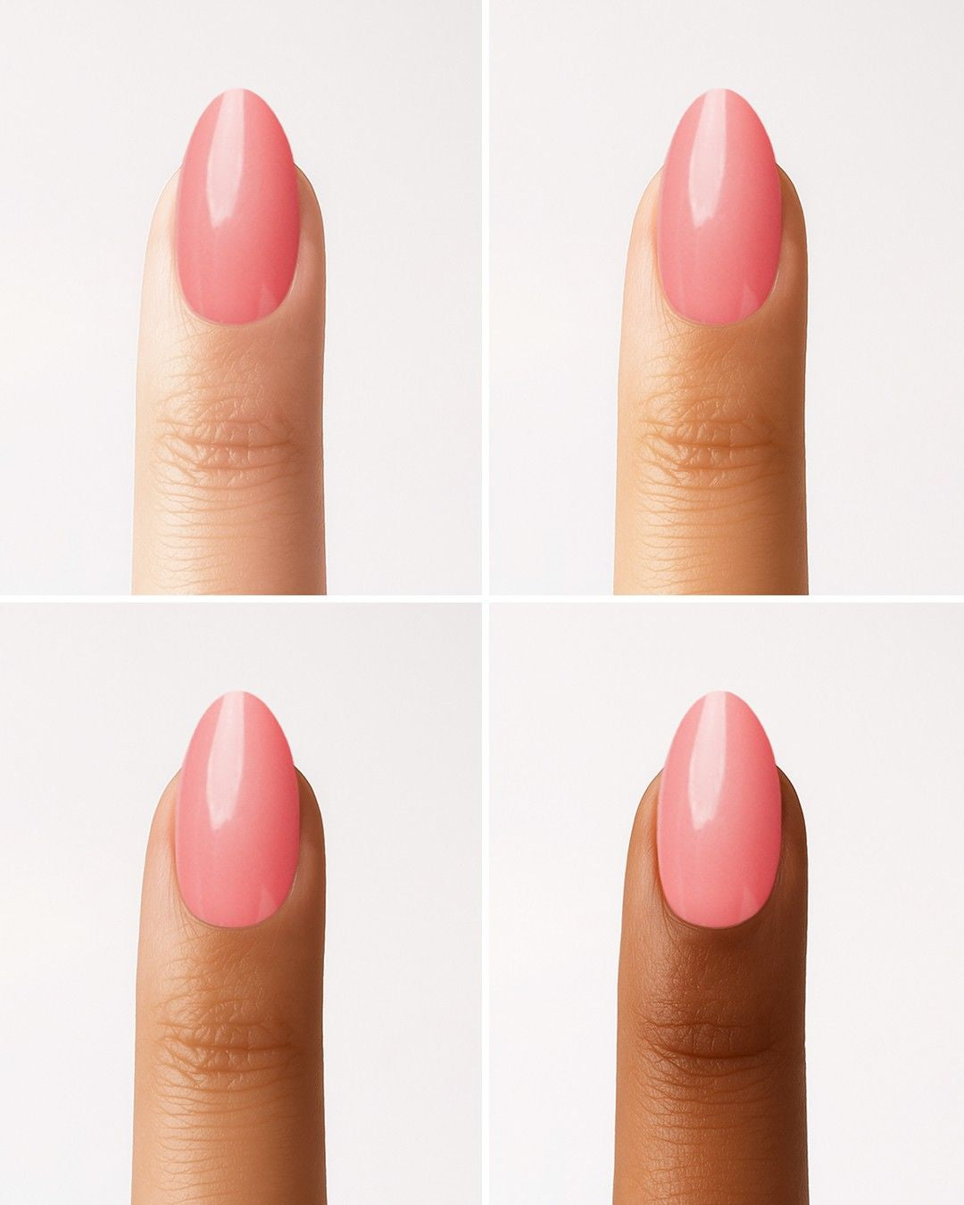 Press Ons en gel souple Peach Please Amande Courte