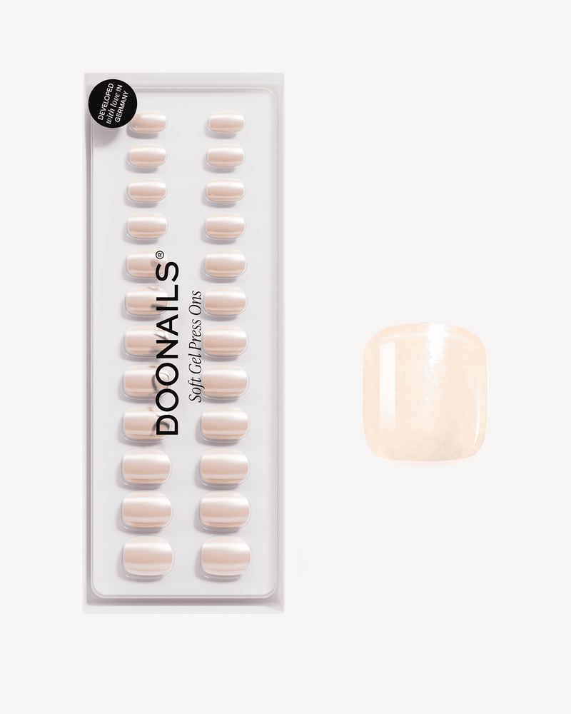 Prosecco Ultra Courte Carré Press On en Gel Souple