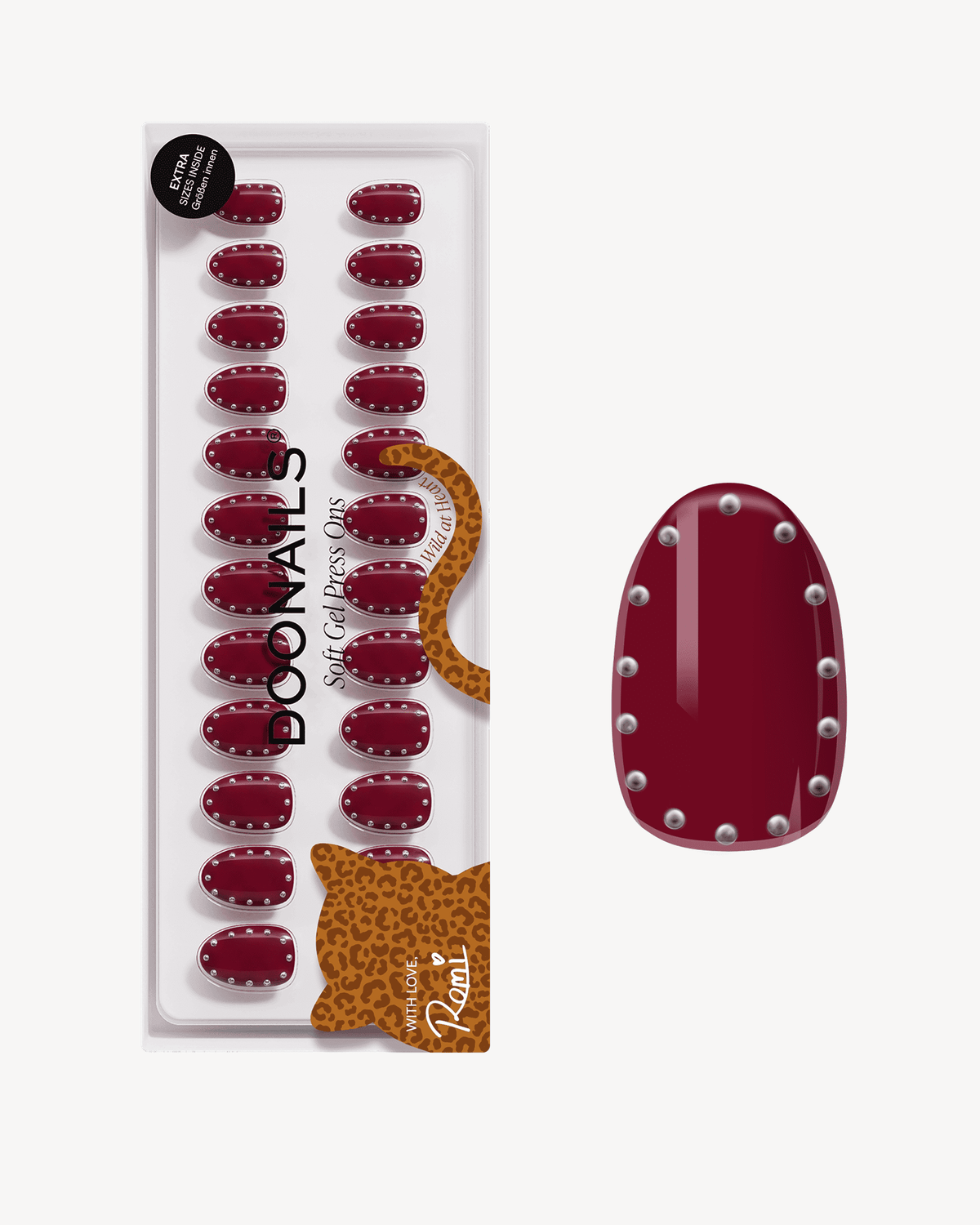 Rock It Red Courte Arrondie Press On en Gel Souple