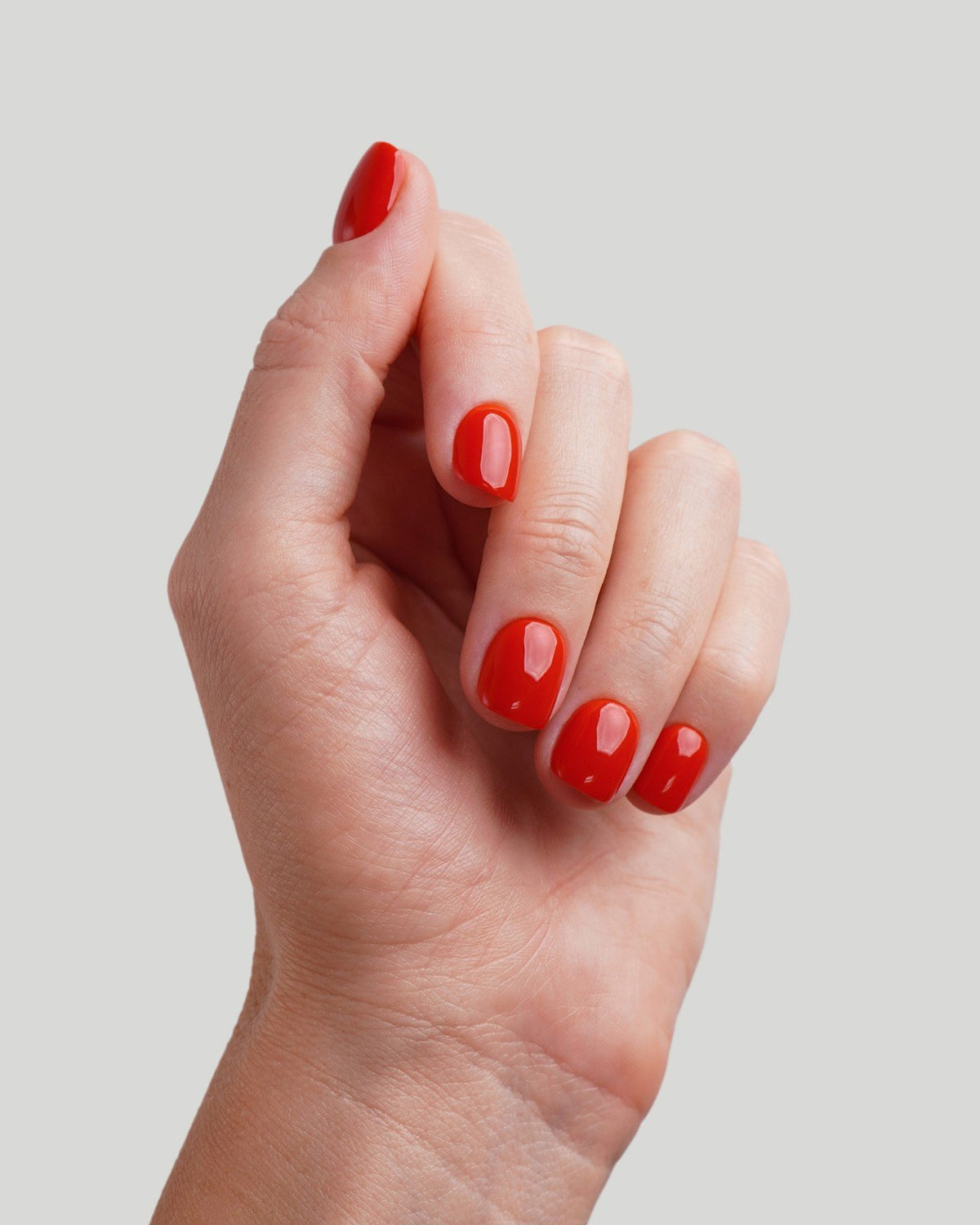 Rose Red Ultra Courte Carré Press On en Gel Souple