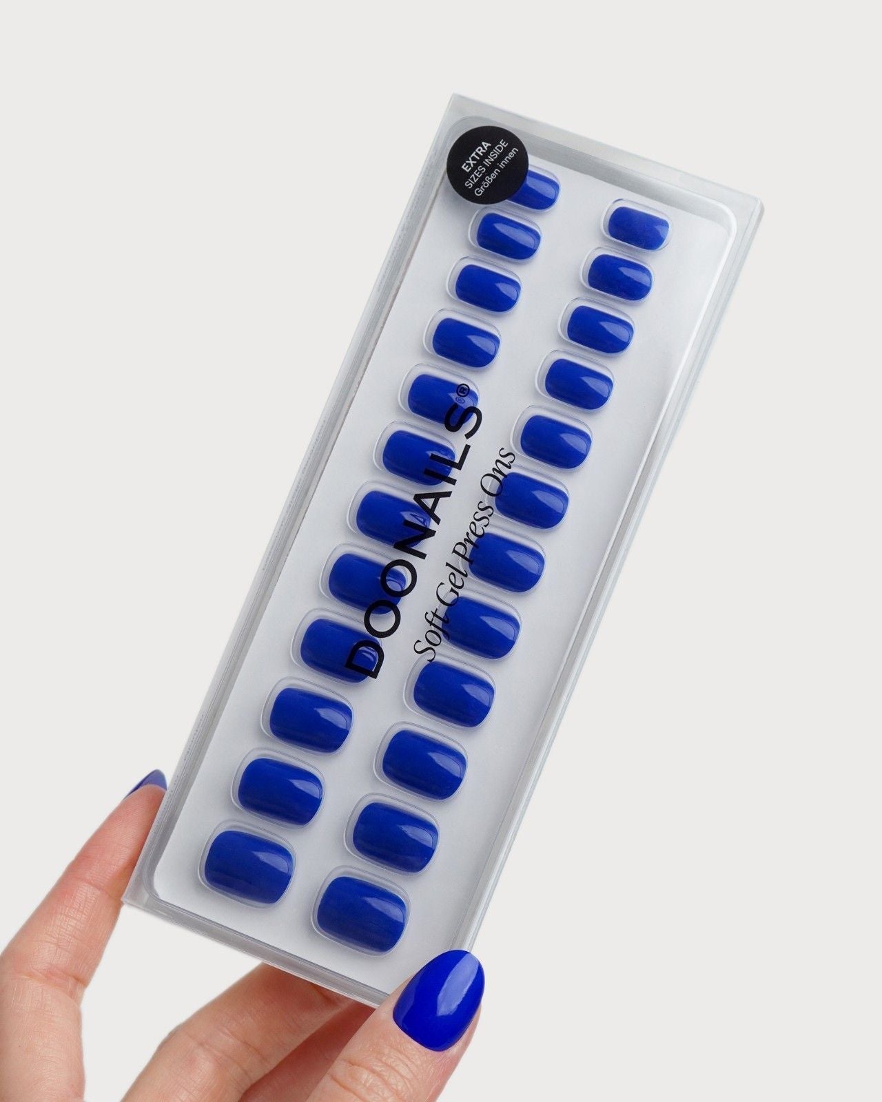 Santorini Extra Courte Carré Press On en Gel Souple