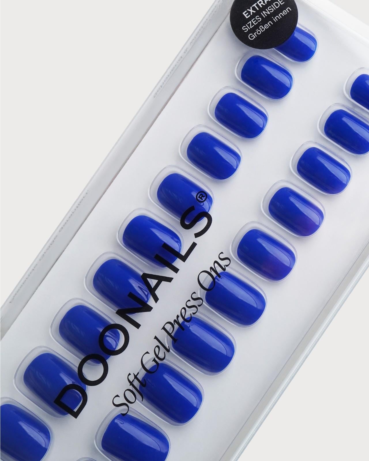 Santorini Extra Courte Carré Press On en Gel Souple