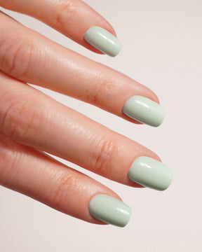 Press Ons en gel souple Cute Cucumber Carrée Courte