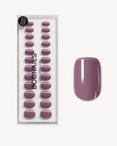 Soft Gel Press Ons Silent Night Mauve Short SquareDoonails