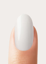 Snow White Moyenne Arrondie Press On en Gel Souple