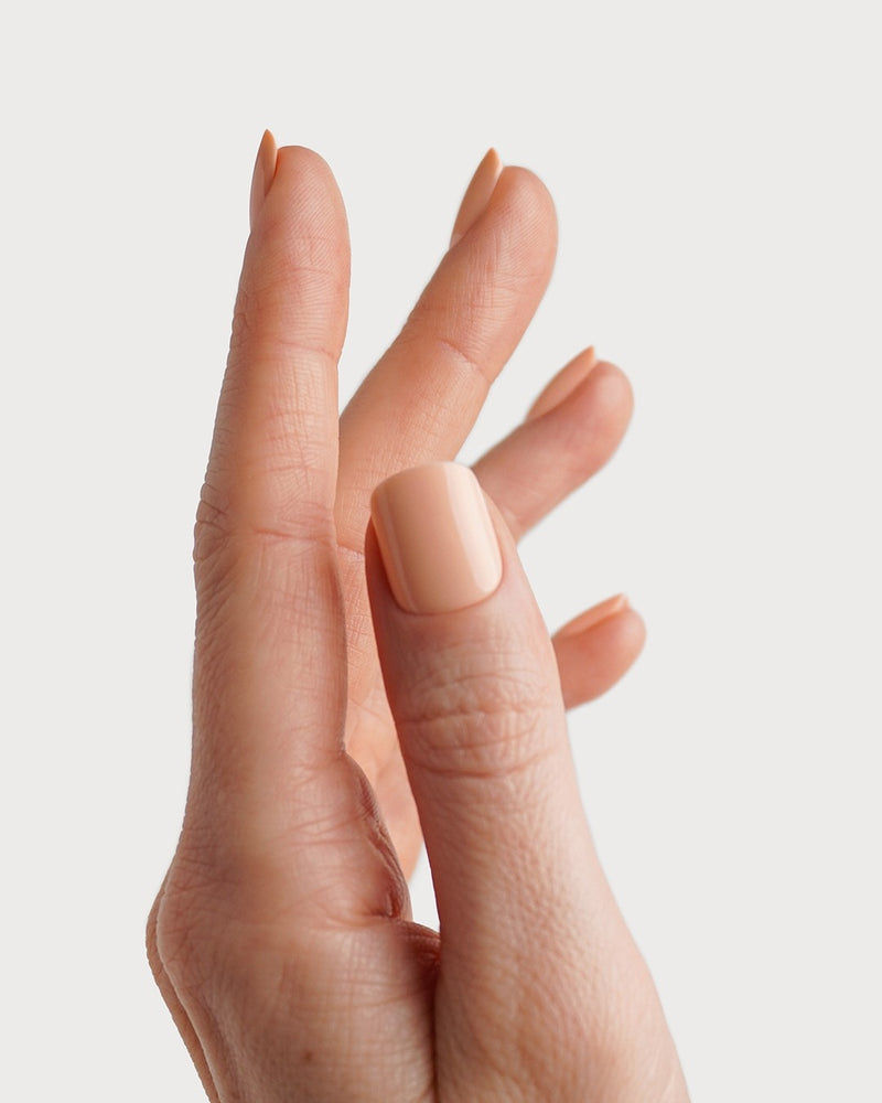Soft Apricot Extra Courte Carré Press On en Gel Souple