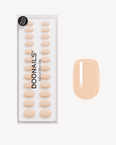 Soft Apricot Extra Courte Carré Press On en Gel SoupleDoonails