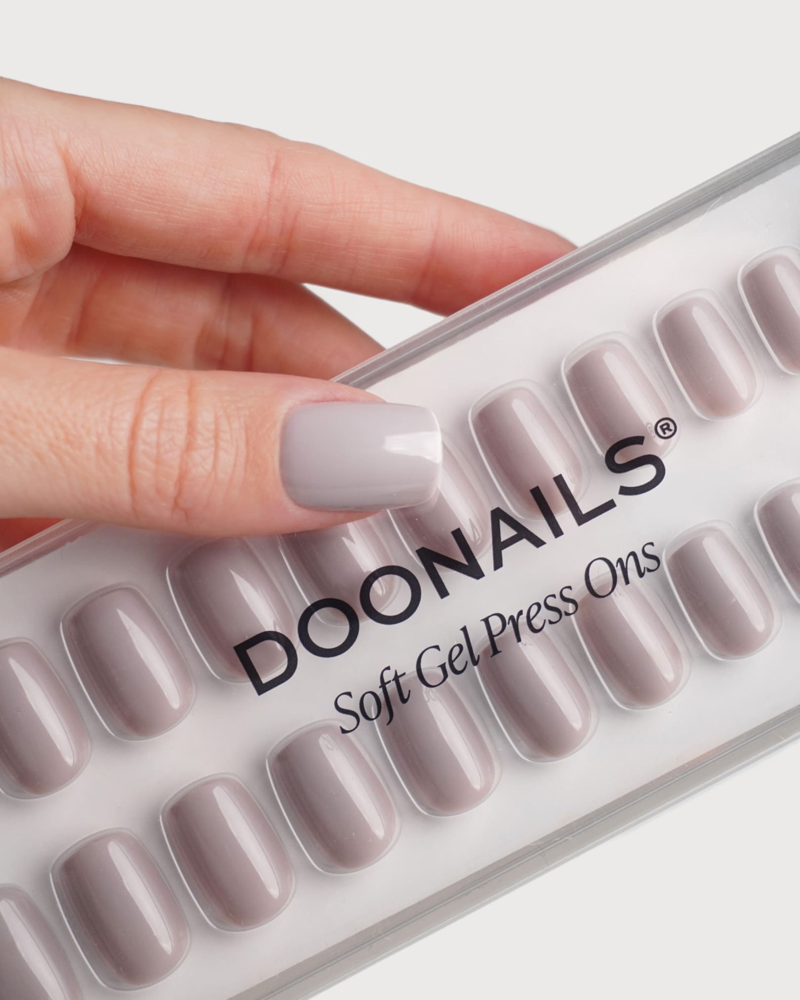 Press Ons en gel souple Stone Courte Carré - Doonails France
