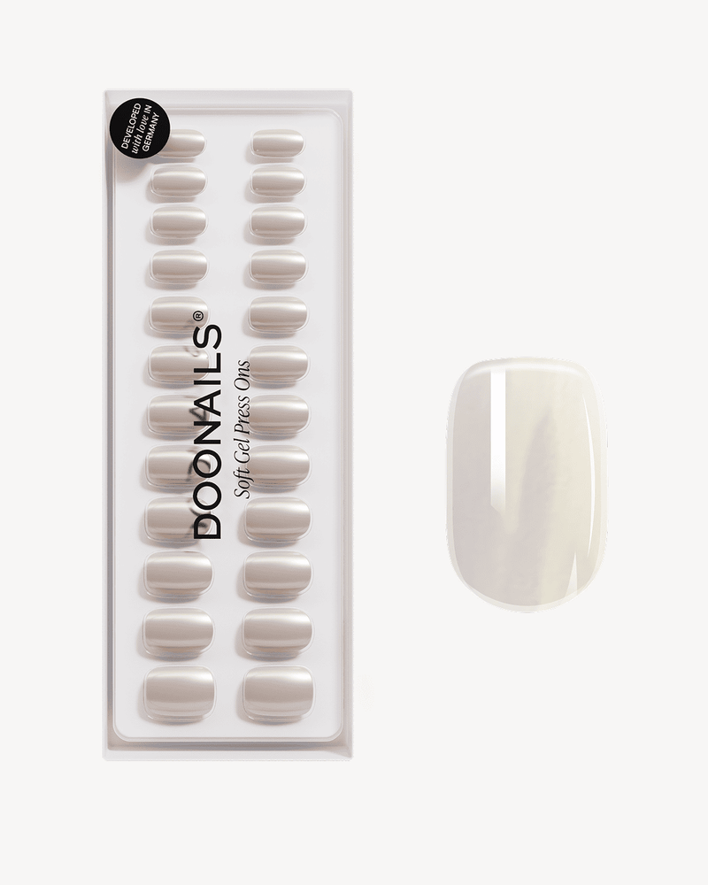 Toffee Courte Carré Press On en Gel Souple